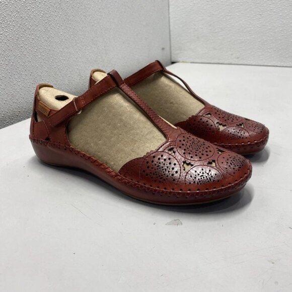 NEW PIKOLINOS Women’s P. Vallarta Sandals – Red Size EU 41 / US 10.5 – Leather - Picture 7 of 8